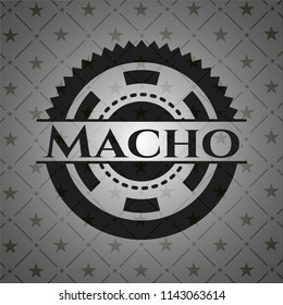 Macho dark emblem. Retro