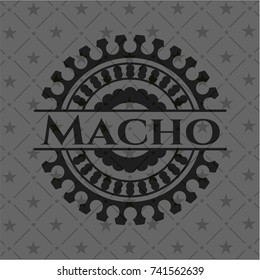 Macho dark emblem. Retro