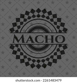 Macho dark emblem. Retro. Vector Illustration. Detailed. 