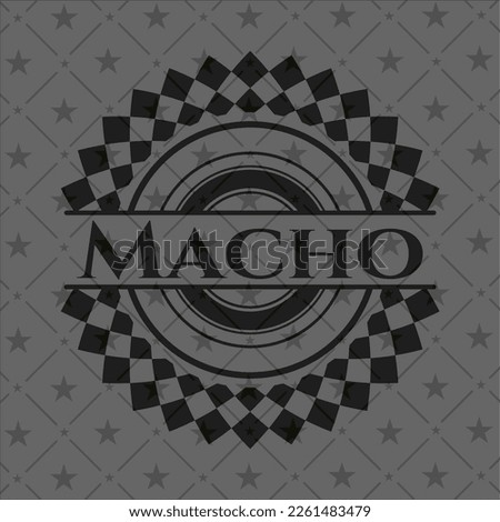 Macho dark emblem. Retro. Vector Illustration. Detailed. 