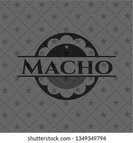Macho dark icon or emblem