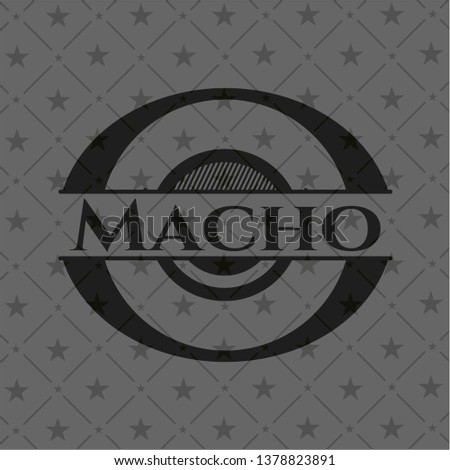 Macho dark icon or emblem