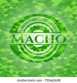 Macho green mosaic emblem