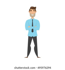 Macho muscular male business character