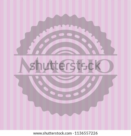 Macho pink emblem