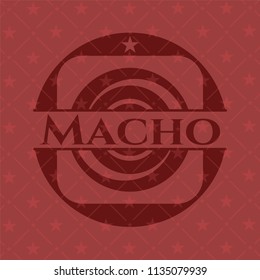 Macho retro red emblem