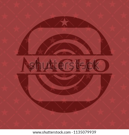 Macho retro red emblem