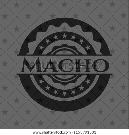 Macho retro style black emblem