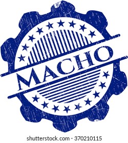 Macho rubber grunge stamp