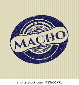Macho rubber grunge stamp