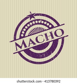 Macho rubber stamp