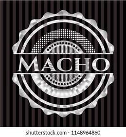 Macho silver badge or emblem