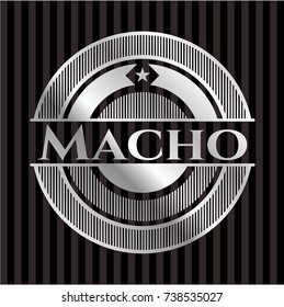 Macho silver badge or emblem