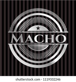 Macho silver shiny emblem