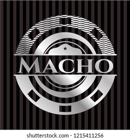 Macho silvery shiny emblem