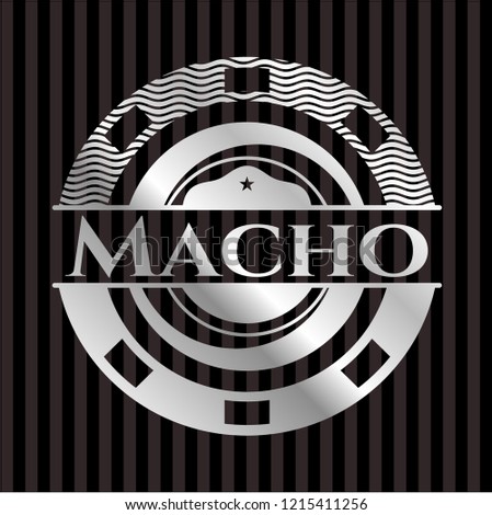 Macho silvery shiny emblem