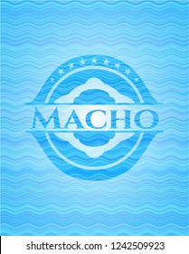 Macho water representation badge background.