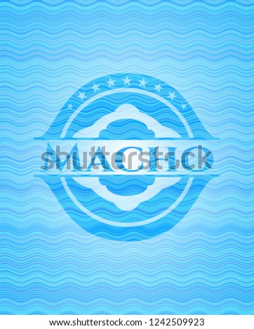 Macho water representation badge background.