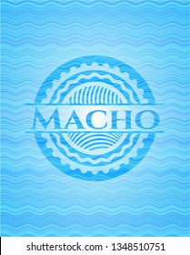 Macho water representation emblem.