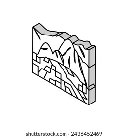 machu picchu isometric icon vector. machu picchu sign. isolated symbol illustration