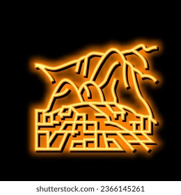 machu picchu neon light sign vector. machu picchu illustration