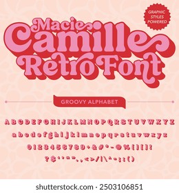 Macie Camille Retro Vintage Display bold Font alphabet