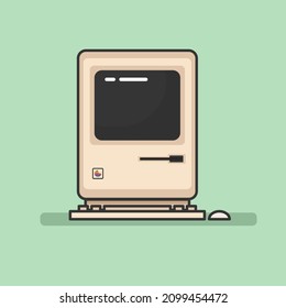 Macintosh Flat Design Vector Illustration 