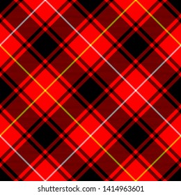 MacIver Modern Tartan. Diagonal cell, seamless pattern for fabric, kilts, skirts, plaids