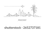 Mackay Skyline Queensland Australia Minimalist.