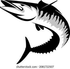 mackerel fish vector for fishing logo company