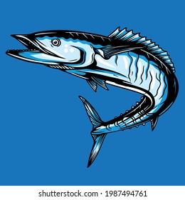 Mackerel Fish Vector Illustration Design