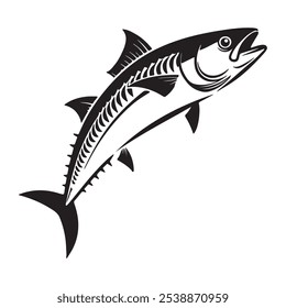 Mackerel logo icon silhouette vector