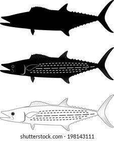 Mackerel vector silhouette