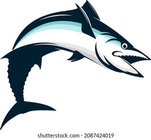 mackerel wahoo fish for fishing big game logo company