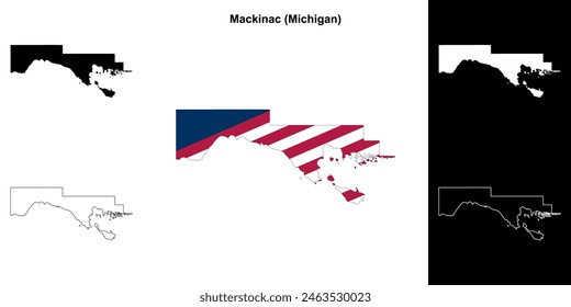 Mackinac County (Michigan) Outline-Kartenset