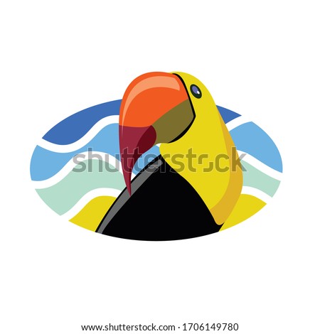 maco parrot vector illustration logo