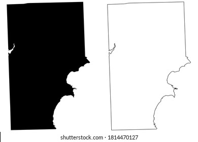 Macomb County, Michigan (U.S. county, United States of America, USA, U.S., US) map vector illustration, scribble sketch Macomb map