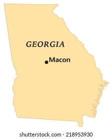 Macon, Georgia locate map