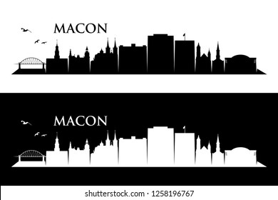 Macon skyline - Georgia, United States of America, USA - vector illustration