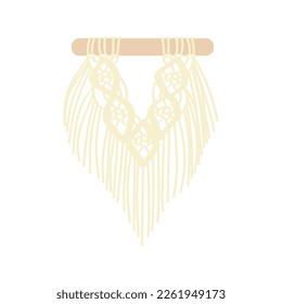 Macrame Bohemian Knot Rustic Drawing Logo Vector Illustration Template Icon Design acrame knot icon  fashion sewing doodle illustration  vector stitching craft  wall hanging  handmade home decor