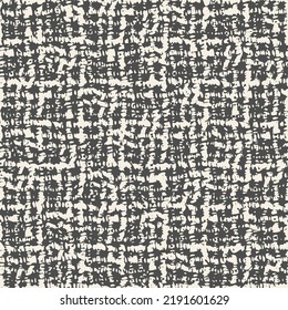 Macrame Check Tie Dye Seamless Pattern. Geometric Monochrome Tartan Textile Imitation. Shibory Minimalism Background. White and Black Scottish Watercolor. Japan Design.  Geometric Art Print.