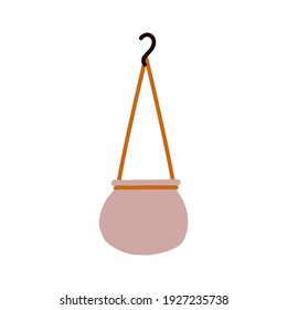 macrame plant hangers pot icon illustration