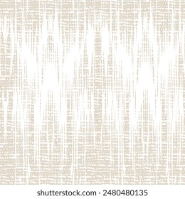 Macrame Tie Dye Seamless Pattern. Beige  and White Shibory Minimalism Background. Ink Geometric Art Print. Contemporary Watercolor Japan Design. Geometric Monochrome Striped Textile Imitation.