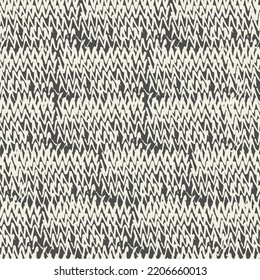 Macrame Zigzag Tie Dye Seamless Pattern. Shibory Triangle Minimalistic Background. Herringbone Ink Japan Design White and Black  Geometric Wave Art Print. Geometric Monochrome Chevron Imitation.
