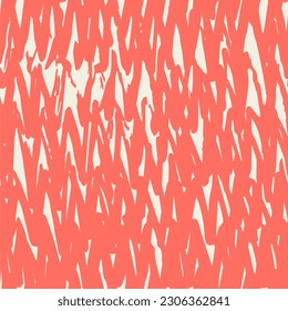 Macrame Zigzag Tie Dye Seamless Pattern. Rose Red and Beige  Geometric Wave Art Print. Shibory Triangle Minimalistic Background. Herringbone Ink Japan Design Geometric Monochrome Chevron Imitation.