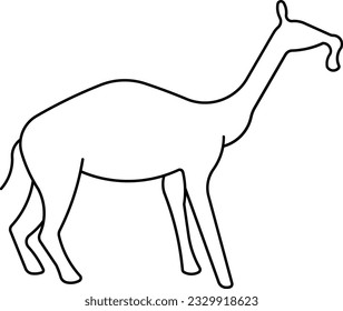 macrauchenia dinosaur extinct Jurassic animal Outline