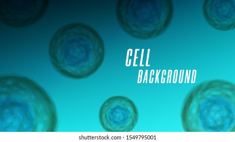 Macro cell biology realistic background, viruses or microorganisms under the microscope, vector medical illustration for cytology science.