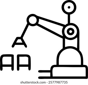 Macro close up of AI integrated production machinery with copy space concept as A macro close up of AI integrated production machinery in a manufacturing facility showcasing the in