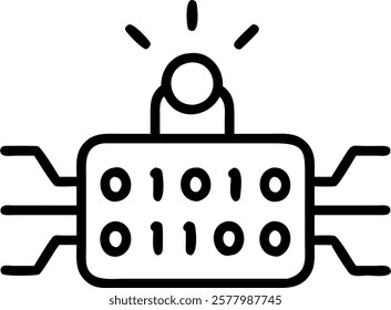 Macro close up of secure quantum encryption device with copy space concept as A macro close up of a secure quantum encryption device with glowing indicators highlighting the use of