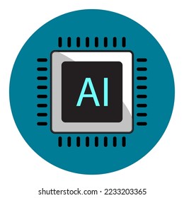 macro cpu chip icon, digital data microprocessor